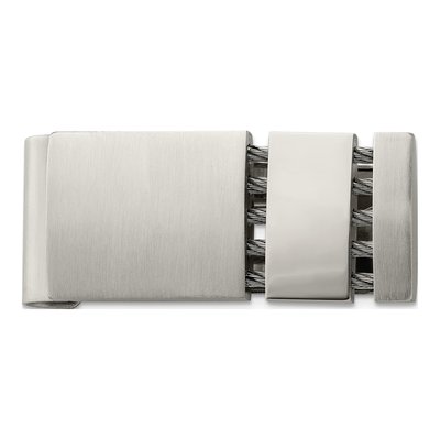 Men's Chisel Stainless Steel Cable Money Clip