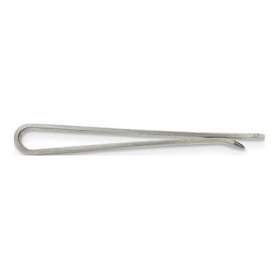 Stainless Steel Brushed Tie Bar/Money Clip – view 3