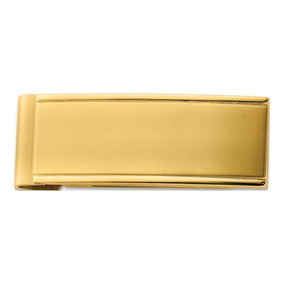 Stainless Steel Gold-Tone IP Money Clip