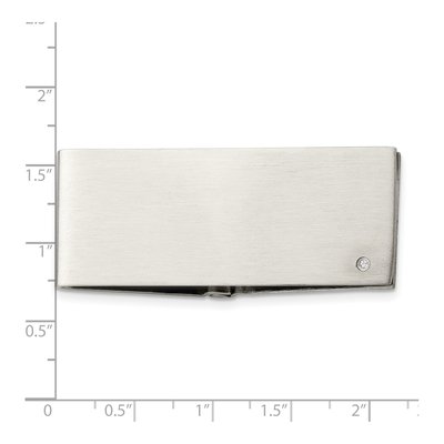 Men's Stainless Steel Diamond Money Clip – view 6