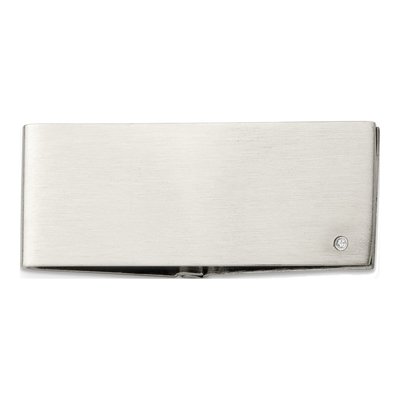 Men's Stainless Steel Diamond Money Clip