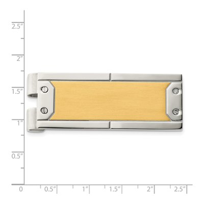 Stainless Steel Yellow IP Money Clip – view 4