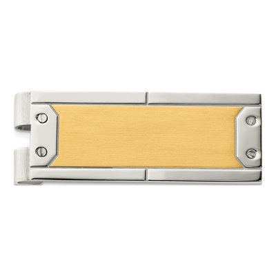 Stainless Steel Yellow IP Money Clip
