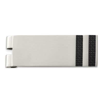 Stainless Steel Black Carbon Fiber Money Clip