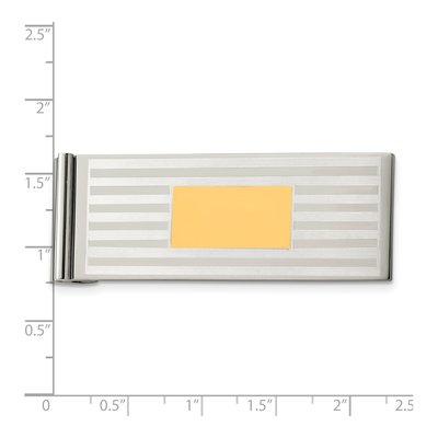 Stainless Steel Yellow IP Money Clip – view 6