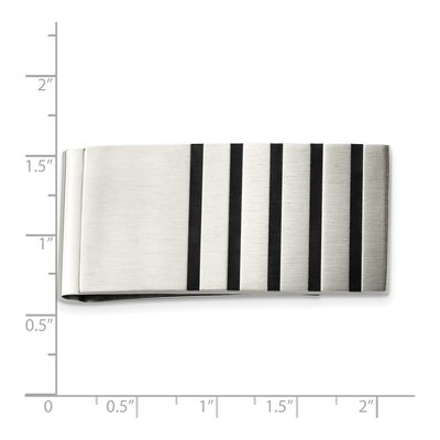 Men's Stainless Steel Brushed Black Money Clip – view 6