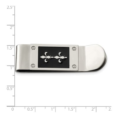 Men's Stainless Steel Fleur de Lis Money Clip – view 5