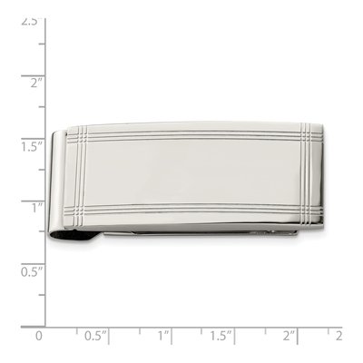 Men's Chisel Stainless Steel Grooved Money Clip – view 5