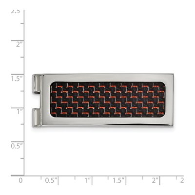 Steel Money Clip with Carbon Fiber Inlay – view 4
