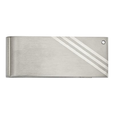 Stainless Steel Money Clip with CZ Inlay