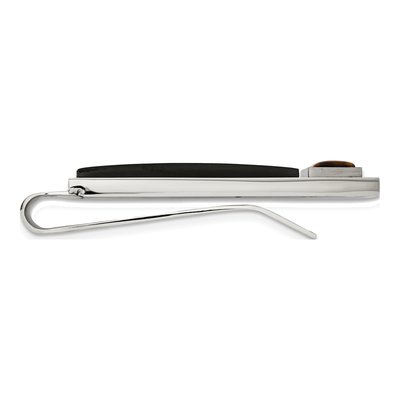 Stainless Steel Tiger's Eye Money Clip – view 3