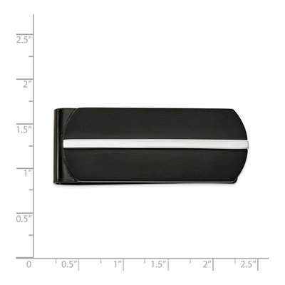 Stainless Steel Black IP Money Clip – view 4