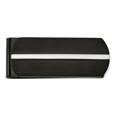 Stainless Steel Black IP Money Clip