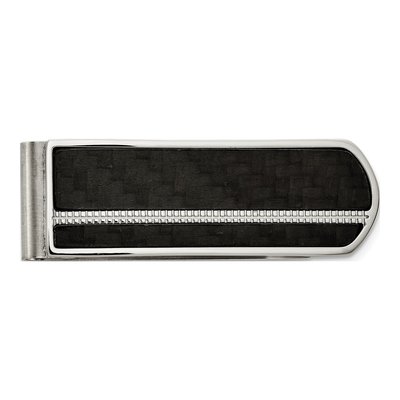 Men's Stainless Steel Carbon Fiber Money Clip