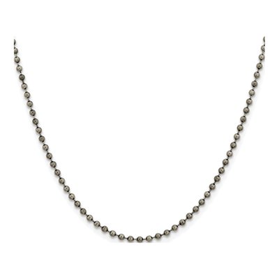 Stainless Steel 2.4mm Antiqued Ball Bead Chain – view 3