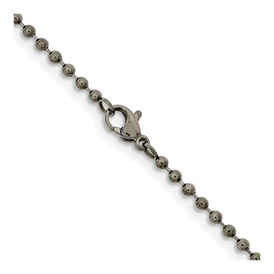 Stainless Steel 2.4mm Antiqued Ball Bead Chain – view 4