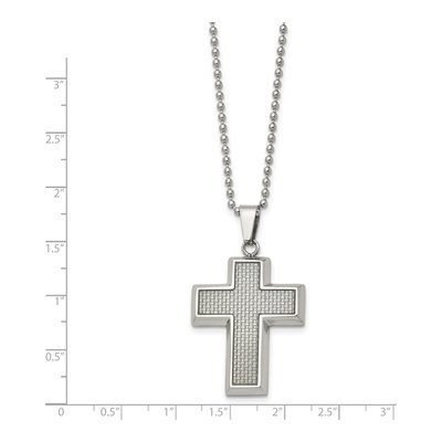 Stainless Steel Cross Pendant Necklace – view 4