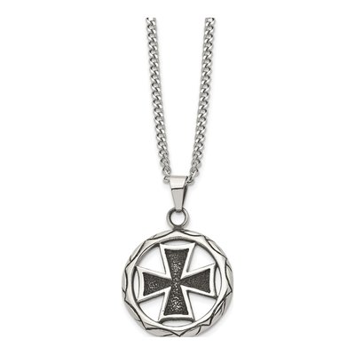 Stainless Steel Cross Pendant Necklace – view 5