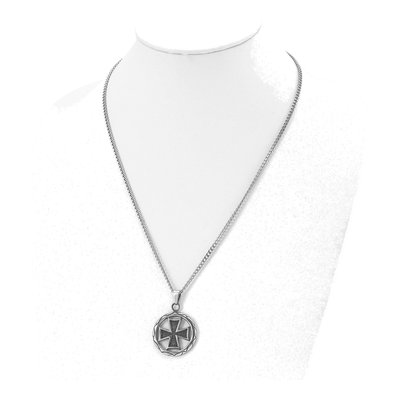 Stainless Steel Cross Pendant Necklace – view 6