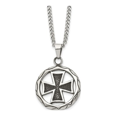 Stainless Steel Cross Pendant Necklace