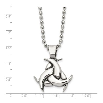 Stainless Steel Celtic Knot Pendant Necklace – view 7