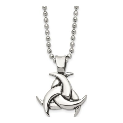 Stainless Steel Celtic Knot Pendant Necklace