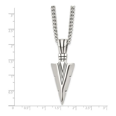 Stainless Steel Dagger Pendant Necklace – view 7