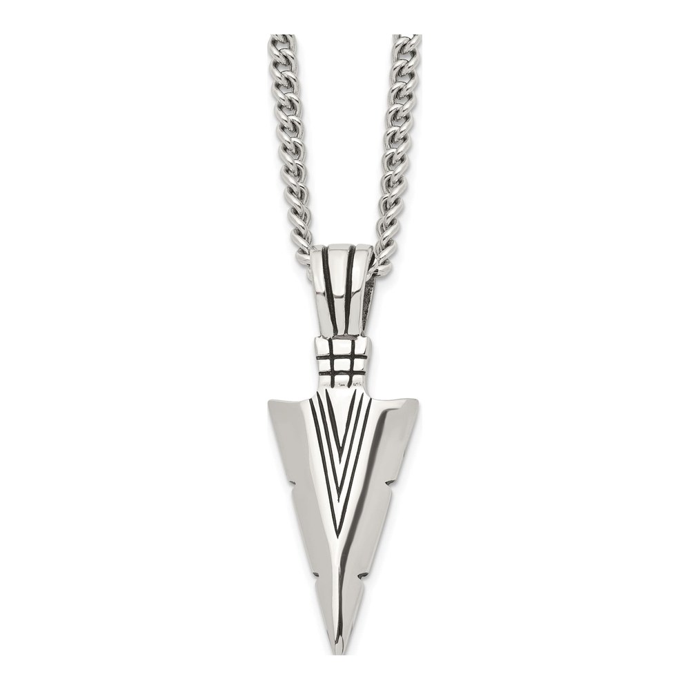 Men's Stainless Steel Dagger Pendant Necklace