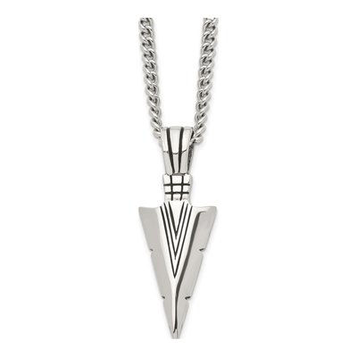 Stainless Steel Dagger Pendant Necklace
