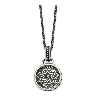 Stainless Steel Star of David Pendant Necklace – view 5