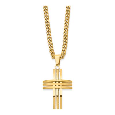 Stainless Steel Cross Pendant Necklace – view 5