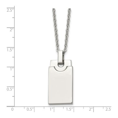 Stainless Steel Square Pendant Necklace – view 7