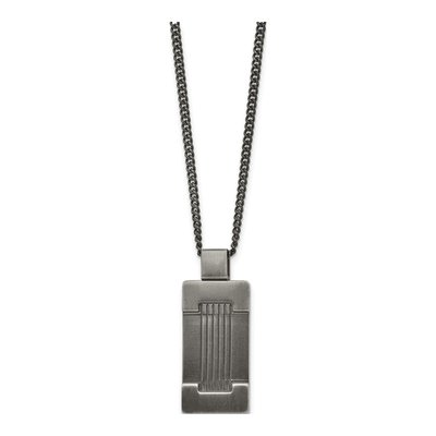Stainless Steel Dog Tag Pendant Necklace – view 5