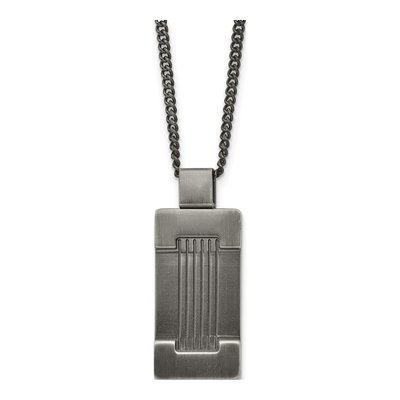Stainless Steel Dog Tag Pendant Necklace