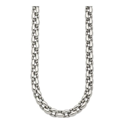 Men's Stainless Steel 8mm Oval Cable Chain – view 4