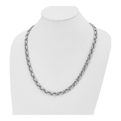 Men's Stainless Steel 8mm Oval Cable Chain – view 6