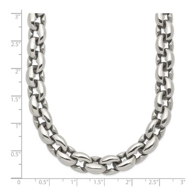 Men's Stainless Steel 8mm Oval Cable Chain – view 8