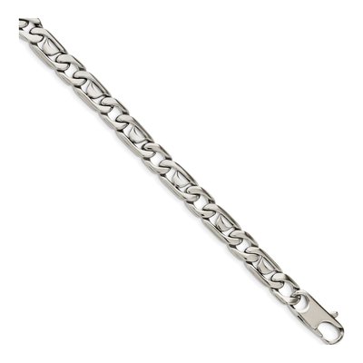 Men's Stainless Steel 9mm Fancy Link Chain – view 6