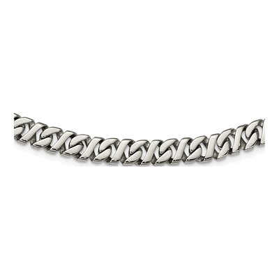 Men's Stainless Steel 9mm Curb Chain – view 6