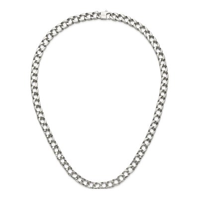 Men's Stainless Steel 9mm Square Curb Chain – view 8