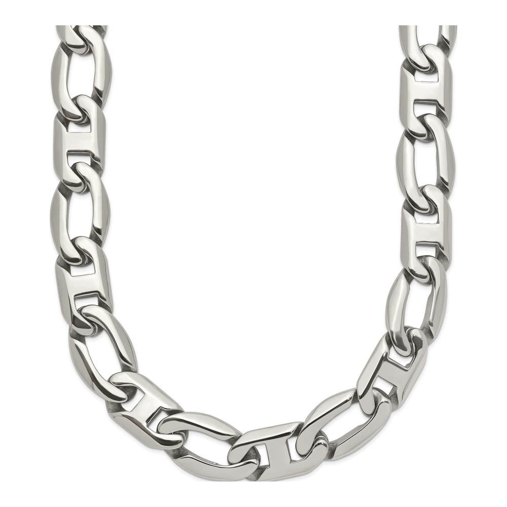 Men's Stainless Steel 12mm Anchor Link Open Chain