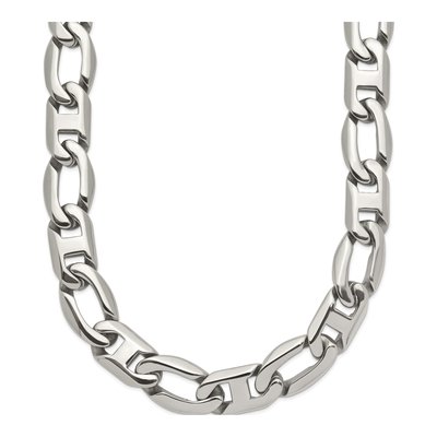 Men's Stainless Steel 12mm Anchor Link Open Chain