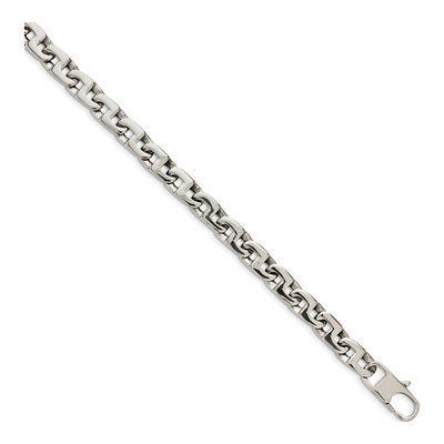 Men's Stainless Steel 10mm Fancy Square Link Chain – view 6