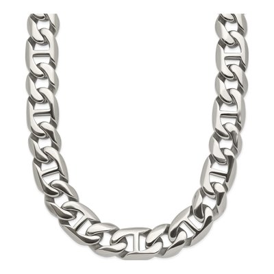 Men's Stainless Steel 9mm Anchor Chain