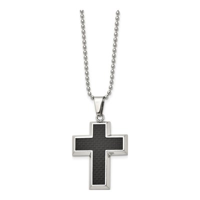 Stainless Steel Cross Pendant Necklace – view 5