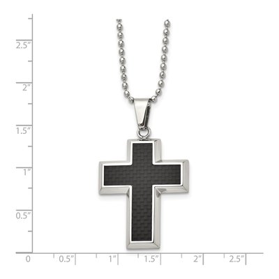 Stainless Steel Cross Pendant Necklace – view 7