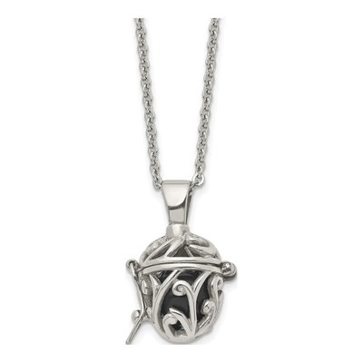 Stainless Steel Agate Box Pendant Necklace