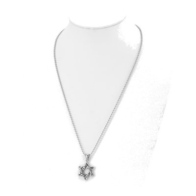 Stainless Steel Star of David Pendant Necklace – view 6