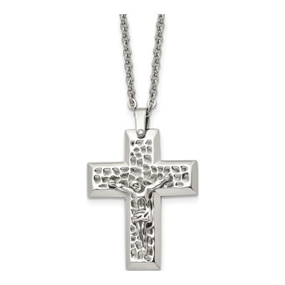 Stainless Steel Crucifix Pendant Necklace