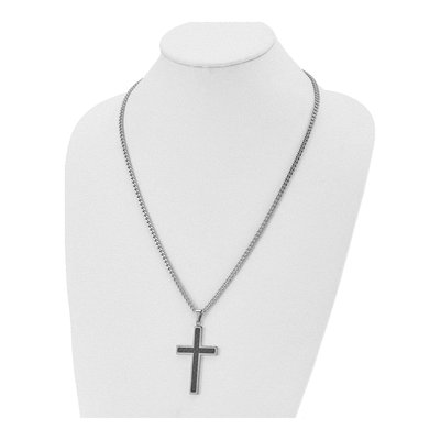 Stainless Steel Cross Pendant Necklace – view 4